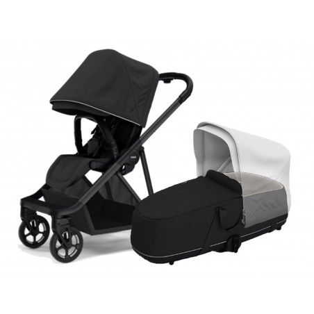 Pack Coche THULE Shine Black + Bassinet